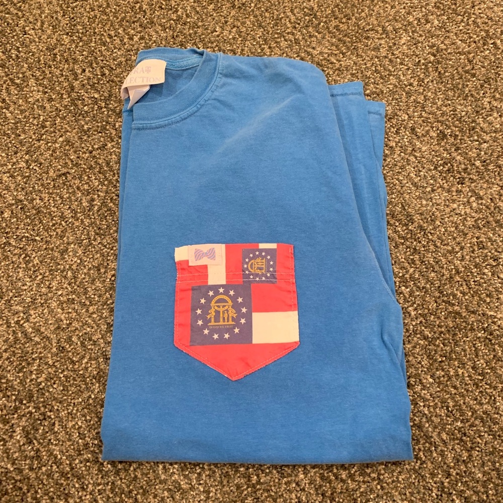 Fraternity Collection Pocket Tee - M - Blue - GA
